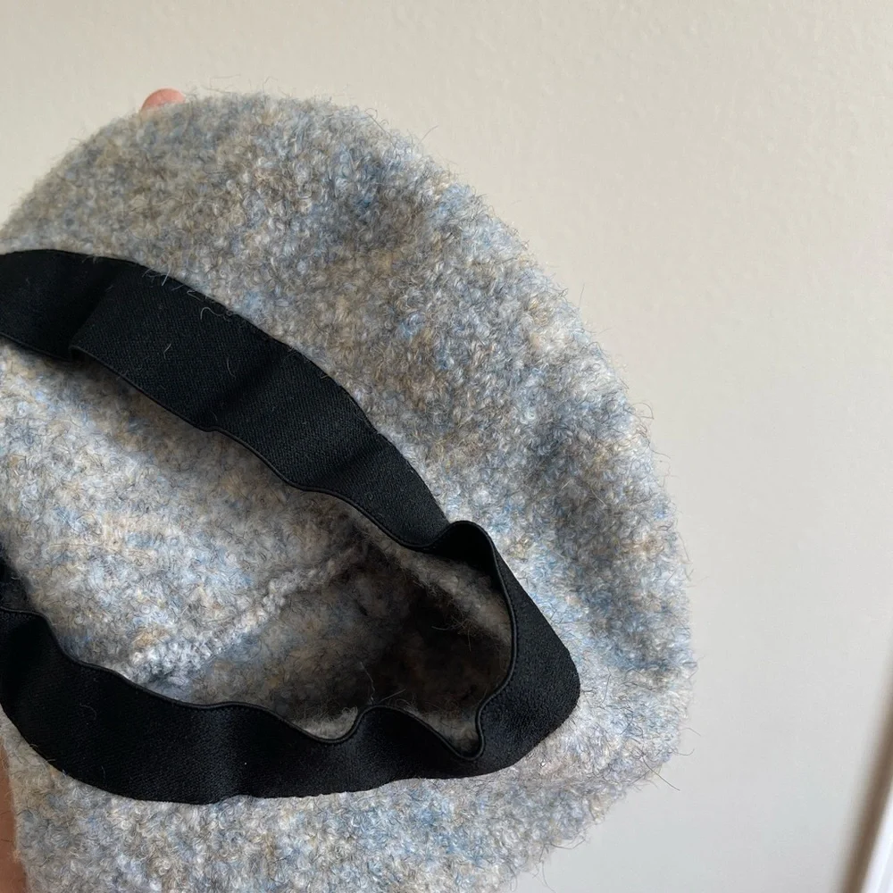 Cozy Blue and Gray Beret